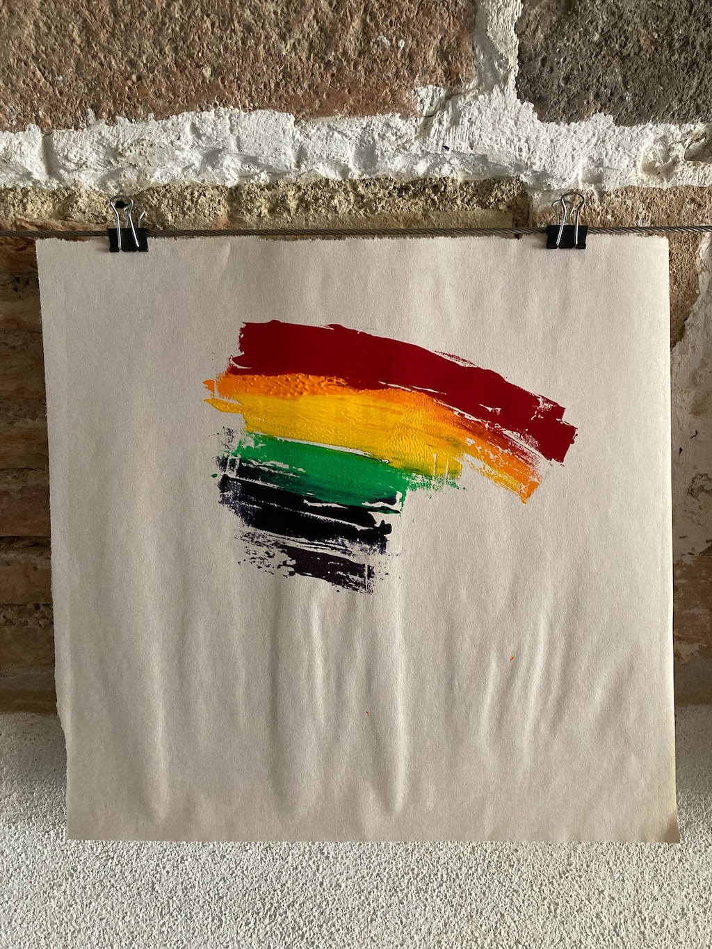 A rainbow print.