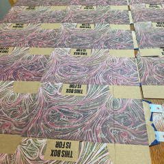 Near-finished blocks set to dry.