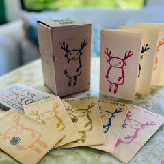 Printed box with seed packets