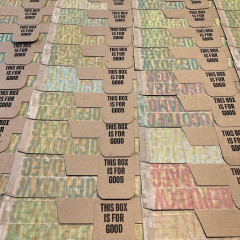 Finished boxes, laid out to dry