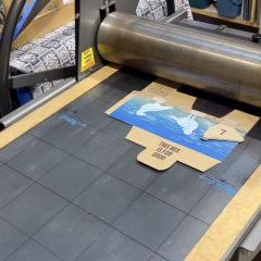 Printing the box on the etching press