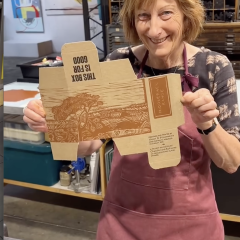 Jill with the printed box