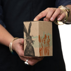 A single box being held in hand