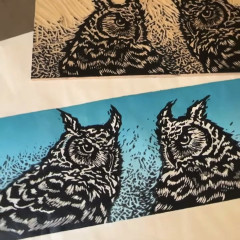 Black and white and black on blue images